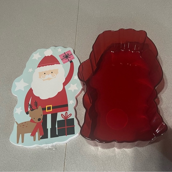 Set of two Santa plastic Christmas containers - Picture 2 of 4